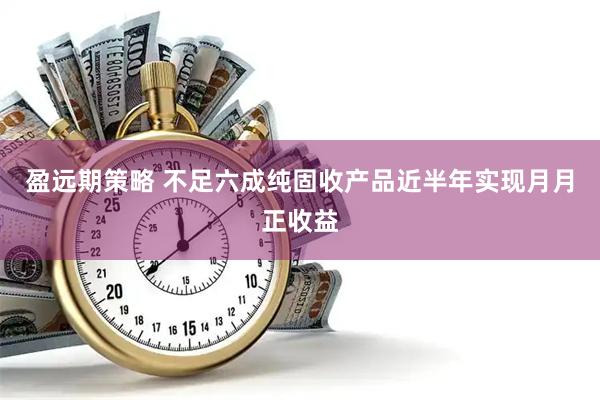 盈远期策略 不足六成纯固收产品近半年实现月月正收益